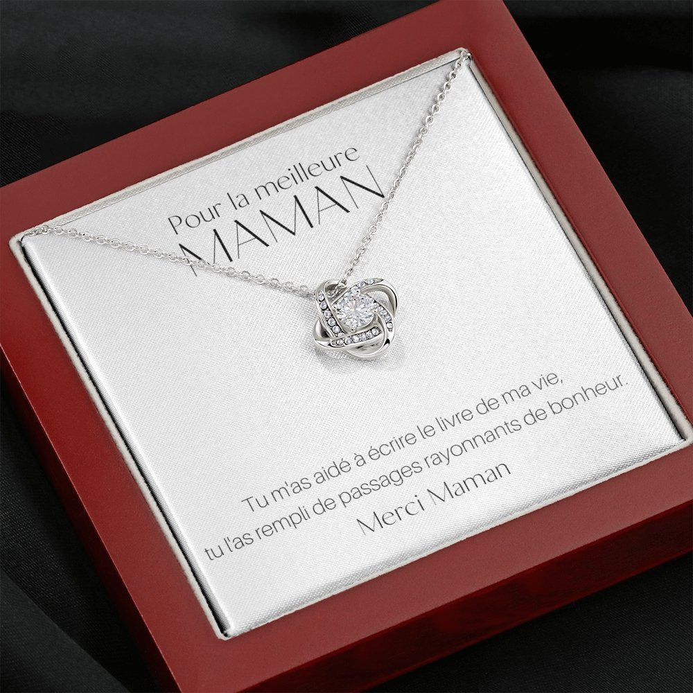 ONEMOM • Collier Déclaration Maman Noeud d'Amour - Lehnaa