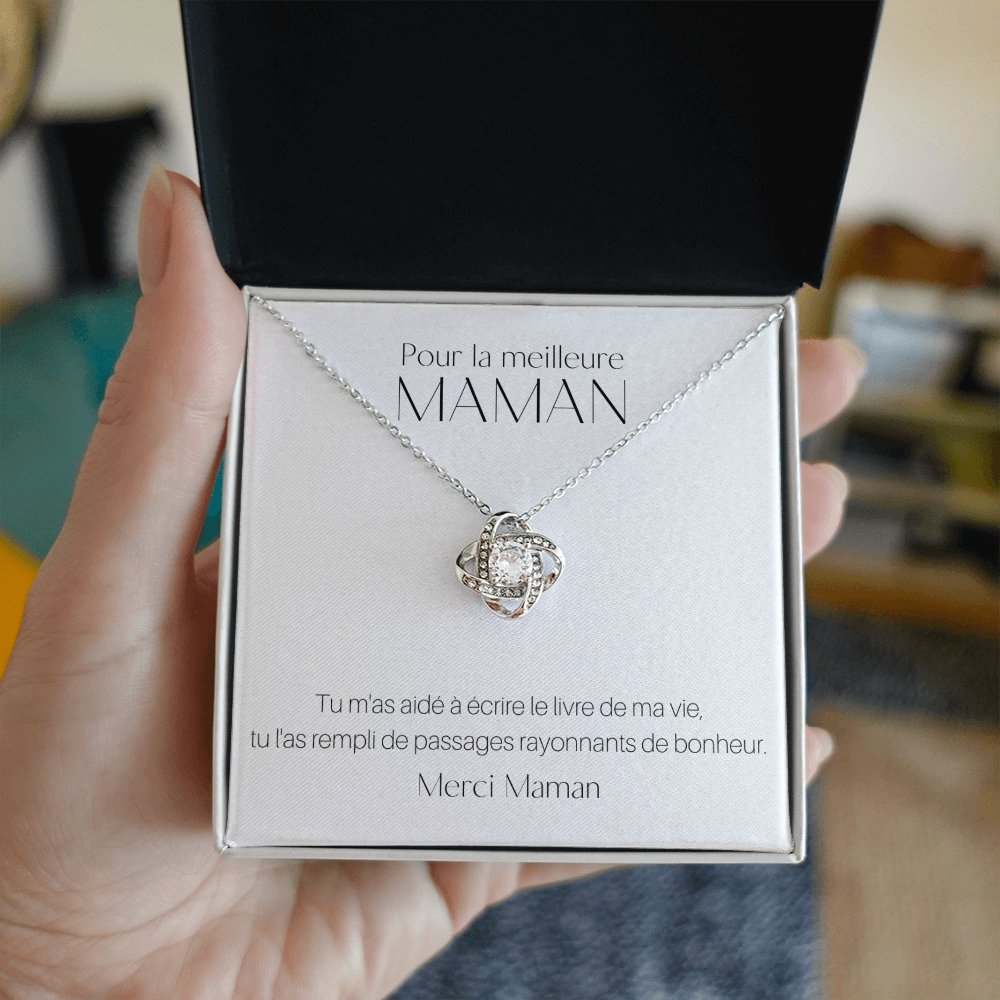 ONEMOM • Collier Déclaration Maman Noeud d'Amour - Lehnaa