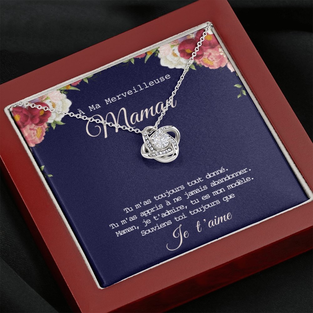 ONEMOM • Collier Déclaration Maman Noeud d'Amour - Lehnaa