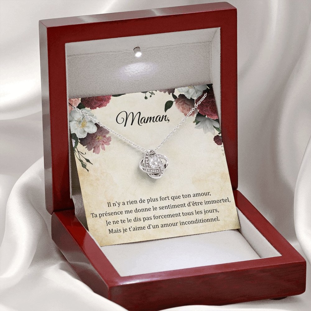ONEMOM • Collier Maman • Meilleure maman du monde Noeud d'Amour - Lehnaa