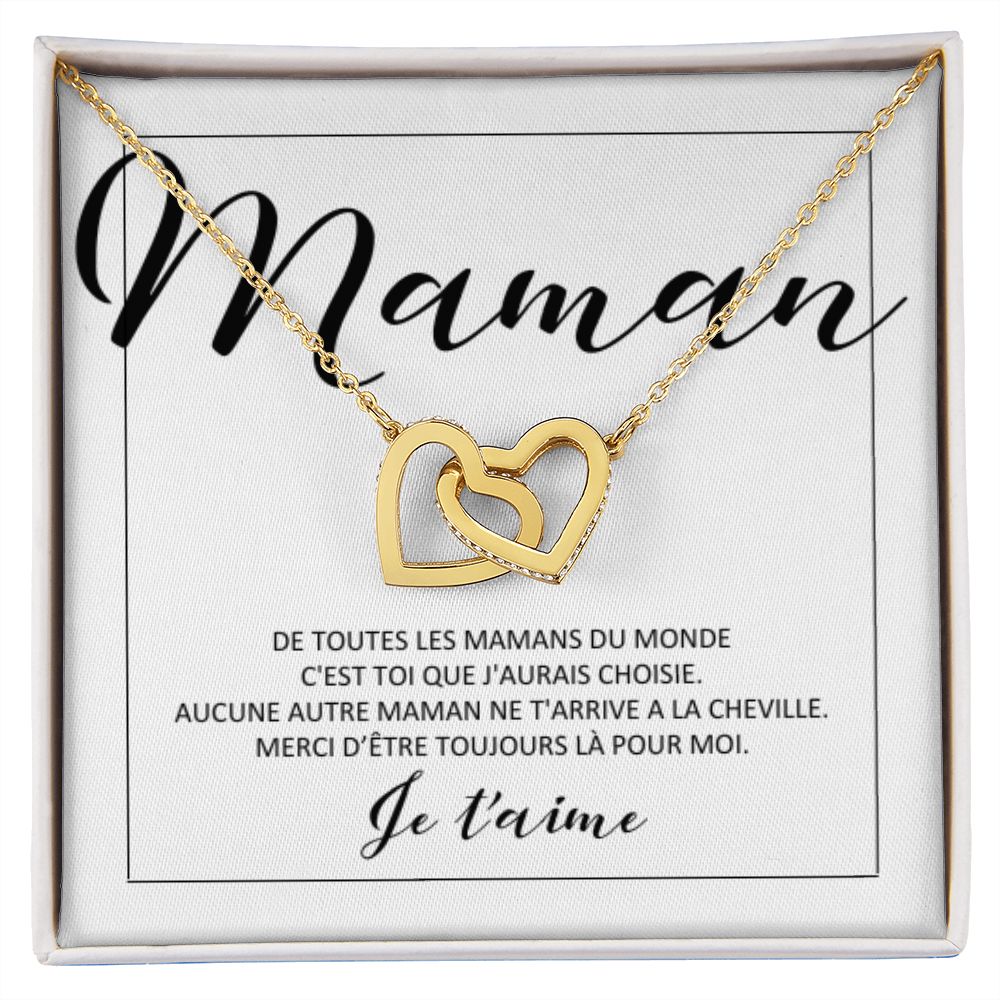 ONEMOM • Collier Déclaration Maman Double Cœur - Lehnaa