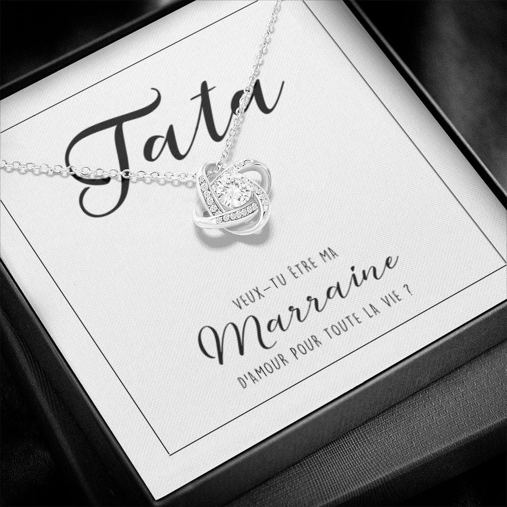 TATAMOUR • Collier pour ma tata Noeud d'Amour - Lehnaa