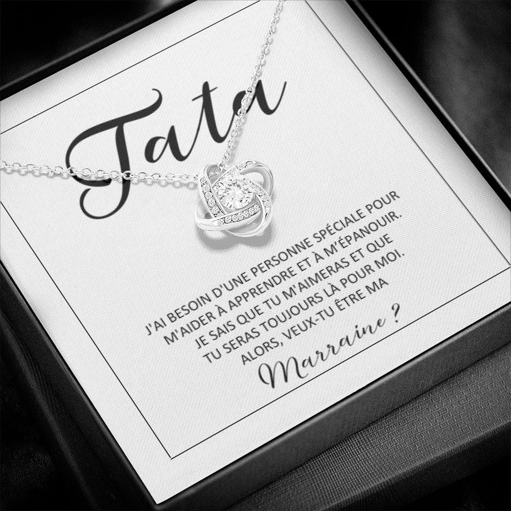 TATAMOUR • Collier pour ma tata Noeud d'Amour - Lehnaa