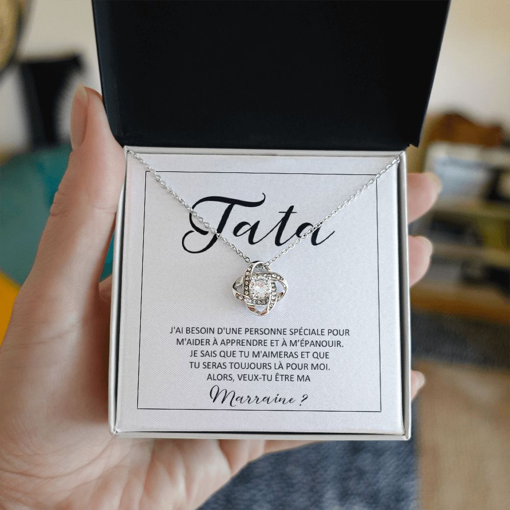 TATAMOUR • Collier pour ma tata Noeud d'Amour - Lehnaa