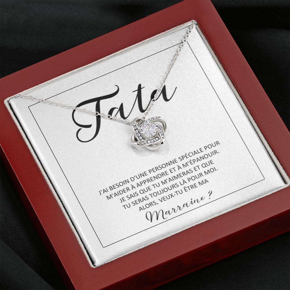 TATAMOUR • Collier pour ma tata Noeud d'Amour - Lehnaa