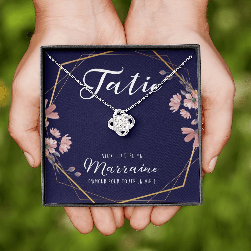 TATAMOUR • Collier pour ma tatie Noeud d'Amour - Lehnaa