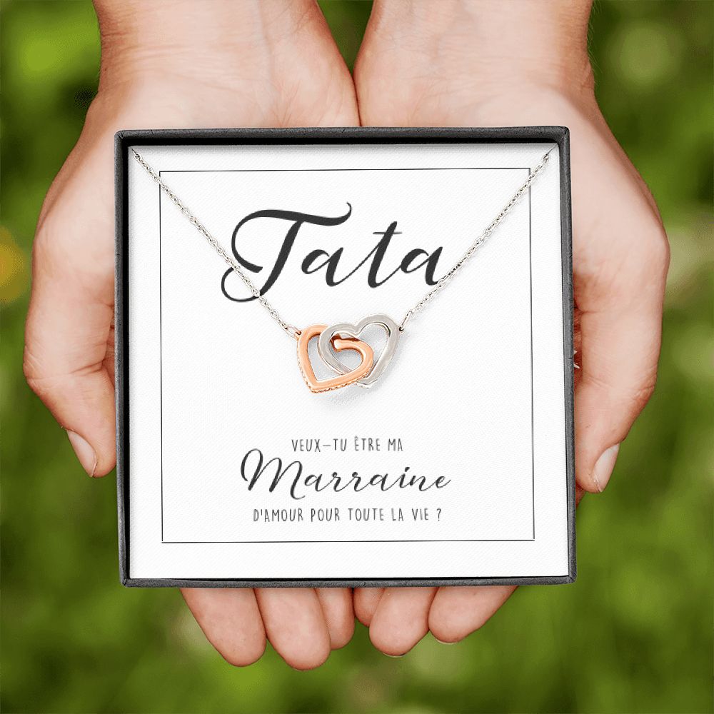 TATAMOUR • Collier pour ma tata Double Cœur - Lehnaa