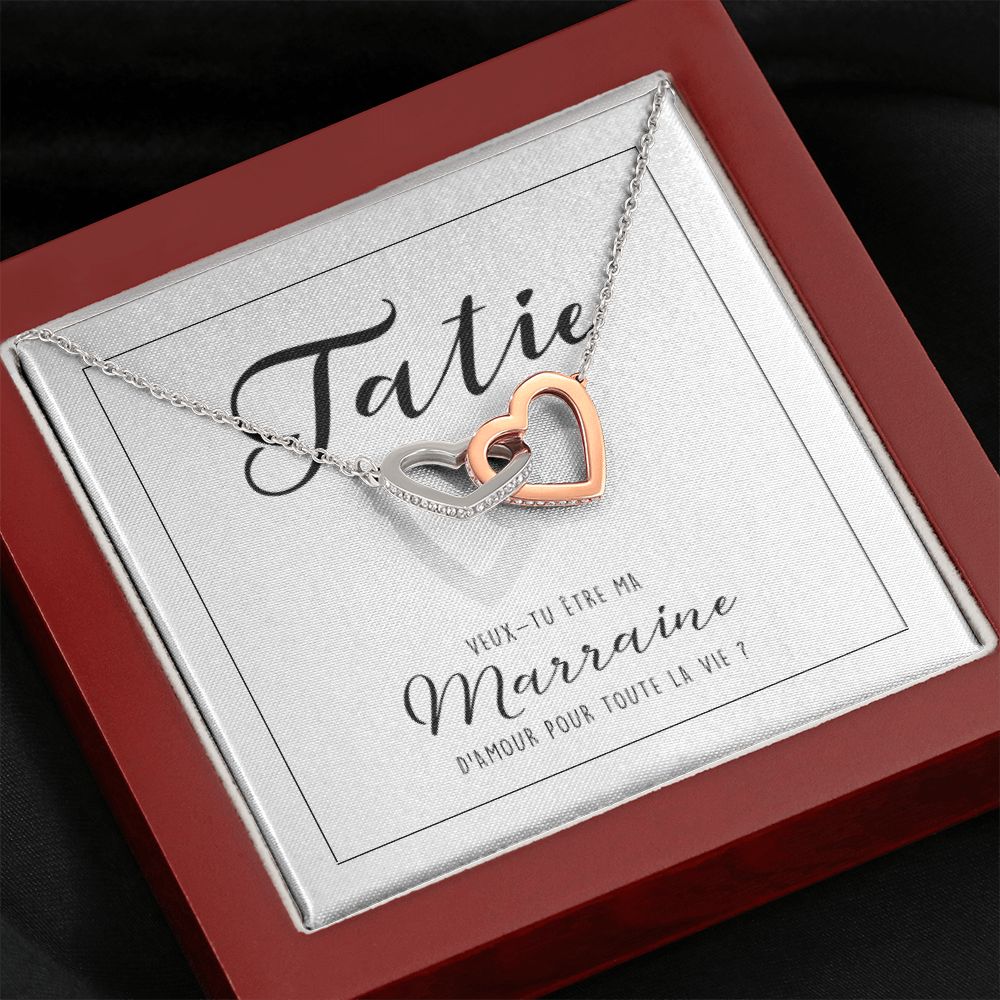 TATAMOUR • Collier pour ma tatie Double Cœur - Lehnaa