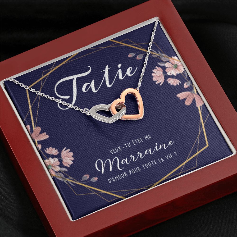 TATAMOUR • Collier pour ma tatie Double Cœur - Lehnaa