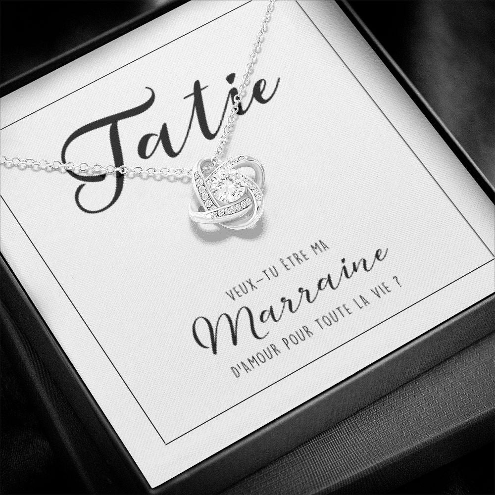 TATAMOUR • Collier pour ma tatie Noeud d'Amour - Lehnaa